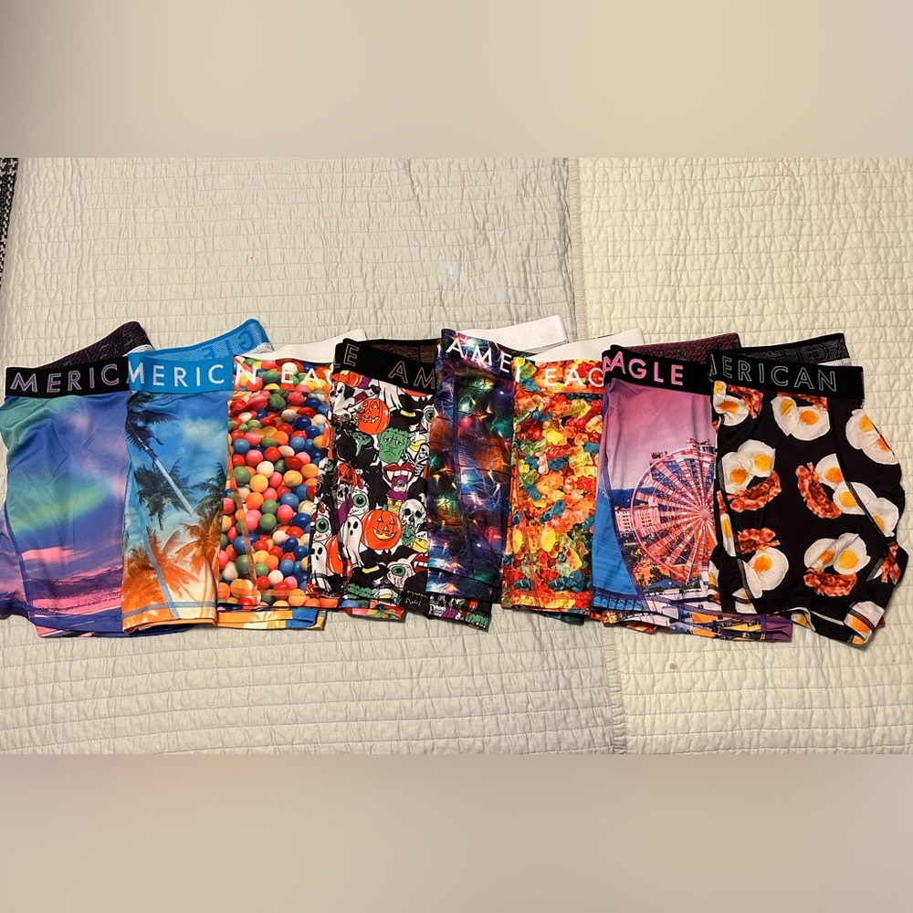 Lot of 8 American Eagle 6 in flex boxer brief